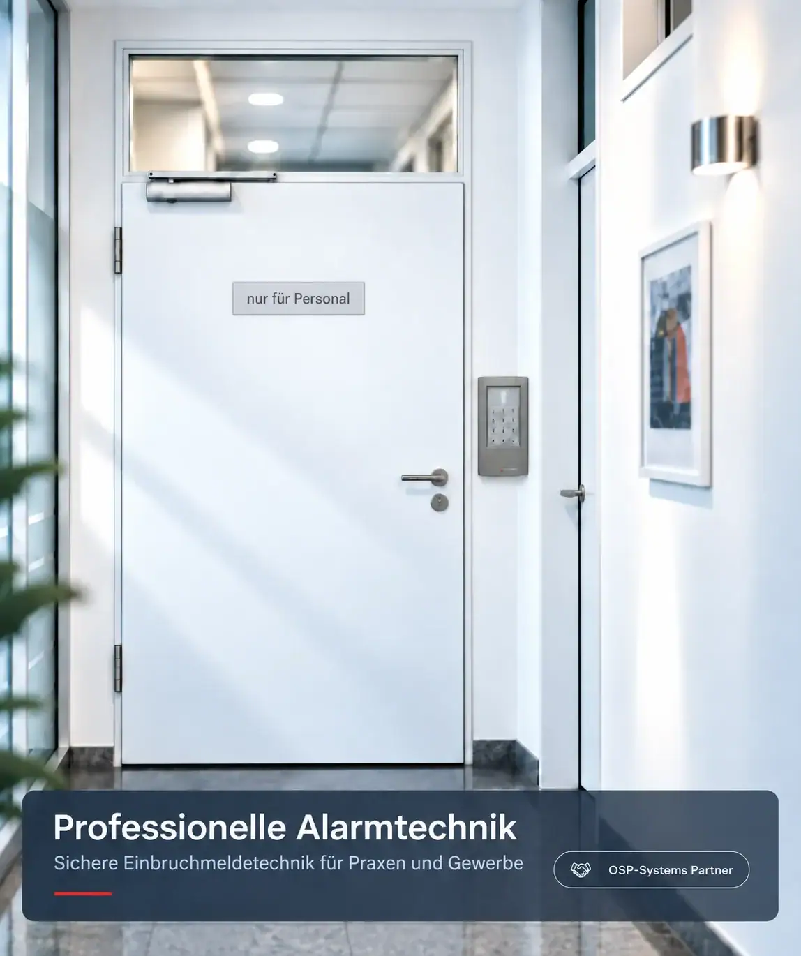 Bürotür mit Codetastatur und Zutrittskontrolle